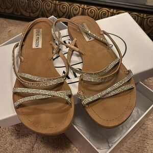 Steve Madden Rita Strappy Rhinestone Sandals 7